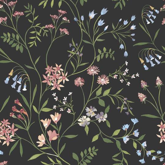 RoomMates Meadow Mix Peel & Stick Wallpaper in Black/Multicolor | 20.5" x 18ft | Michaels®